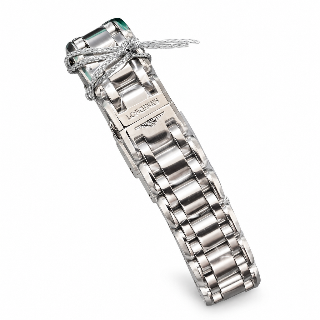 Longines PrimaLuna – White Roman Dial Steel Bracelet Ladies Watch