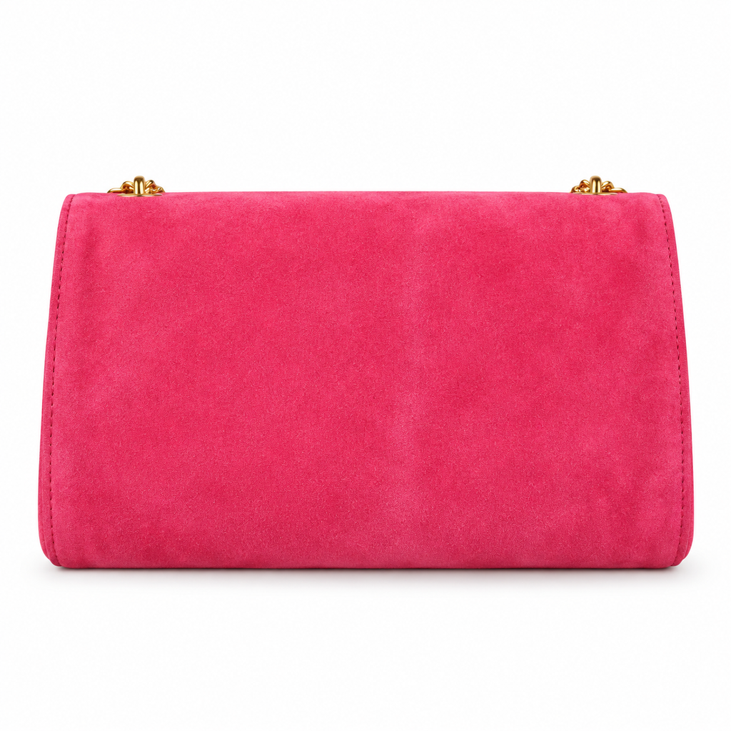 YSL Kate Chain Bag – Fuchsia Suede