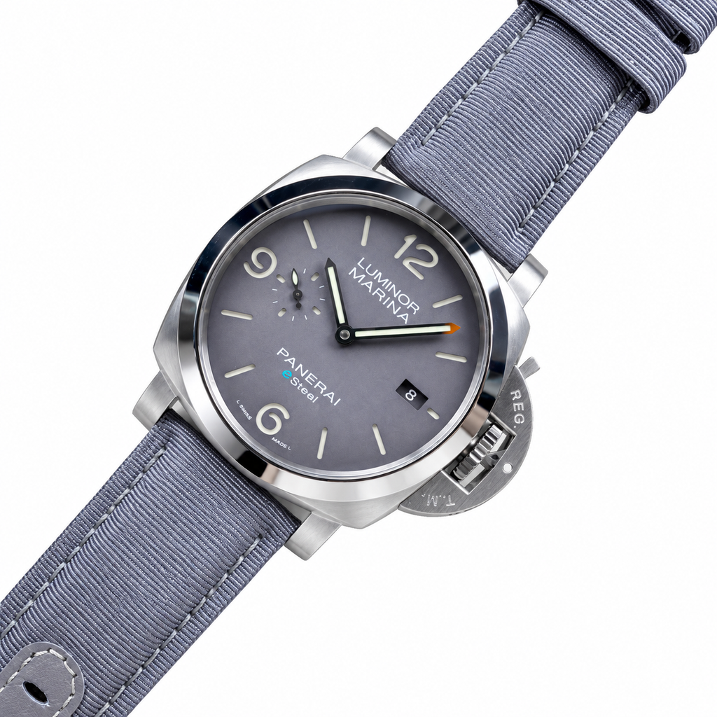 Patek Philippe Aquanaut Automatic 44mm Men's White Gold Watch Blue Dial