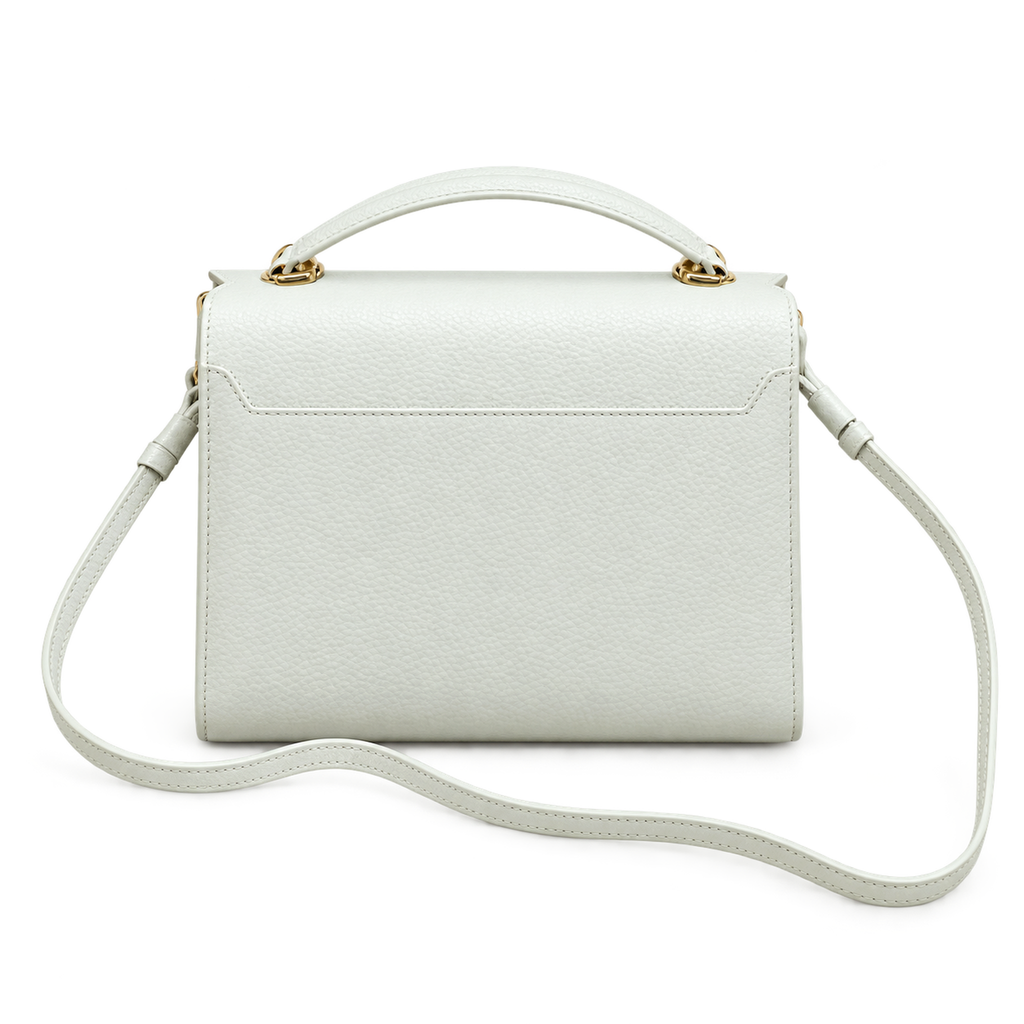 YSL Cassandra Mini Bag – White Smooth Leather