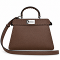 Fendi FF Logo Leather Slim Crossbody Bag 27x9.5x21cm