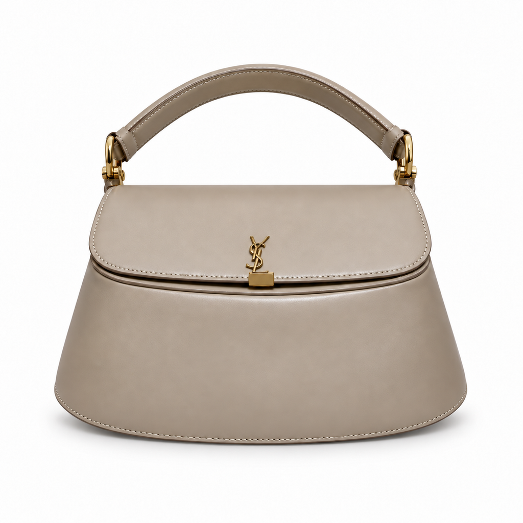 Saint Laurent Voltaire Shoulder Bag in Dark Beige