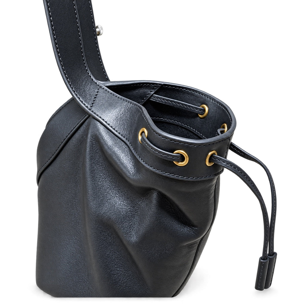 YSL Yslide Tote Bag – Black Leather