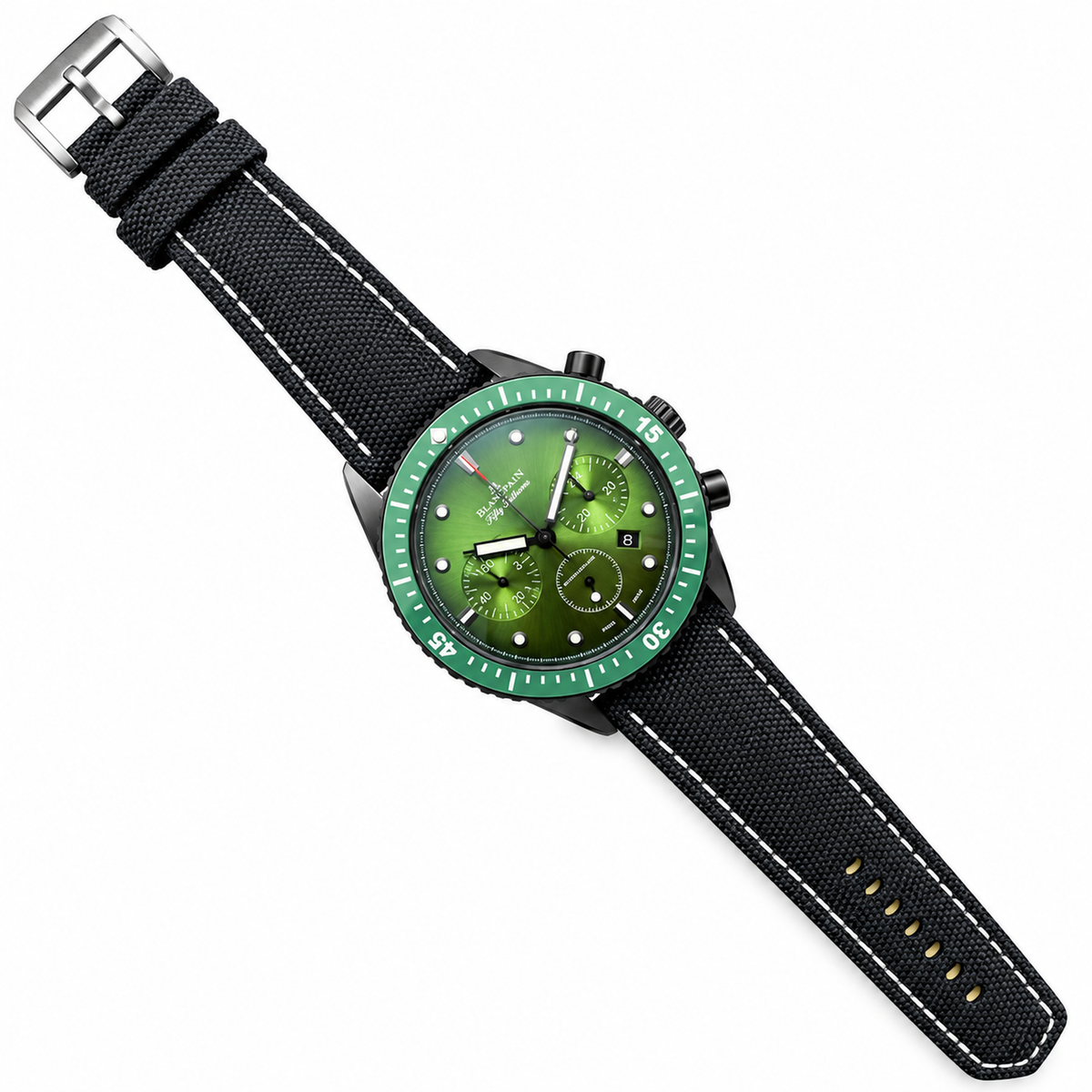 Blancpain Fifty Fathoms Bathyscaphe Chronograph – Green Dial Black Ceramic Swiss Automatic
