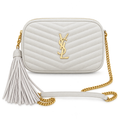 YSL Saint Laurent Lou Camera Bag in Cream Matelassé Leather