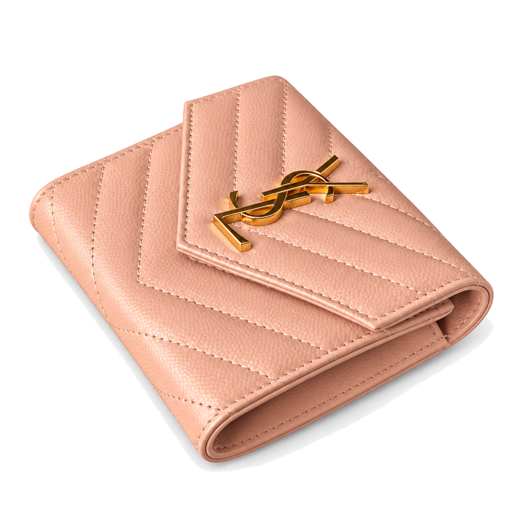 YSL Saint Laurent Monogramme Small Wallet – Pink