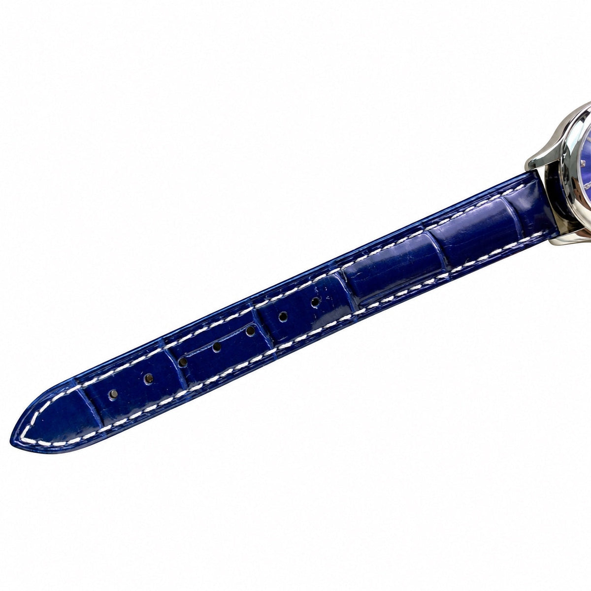 Longines Master Collection Blue Diamond Dial Blue Leather Ladies Watch