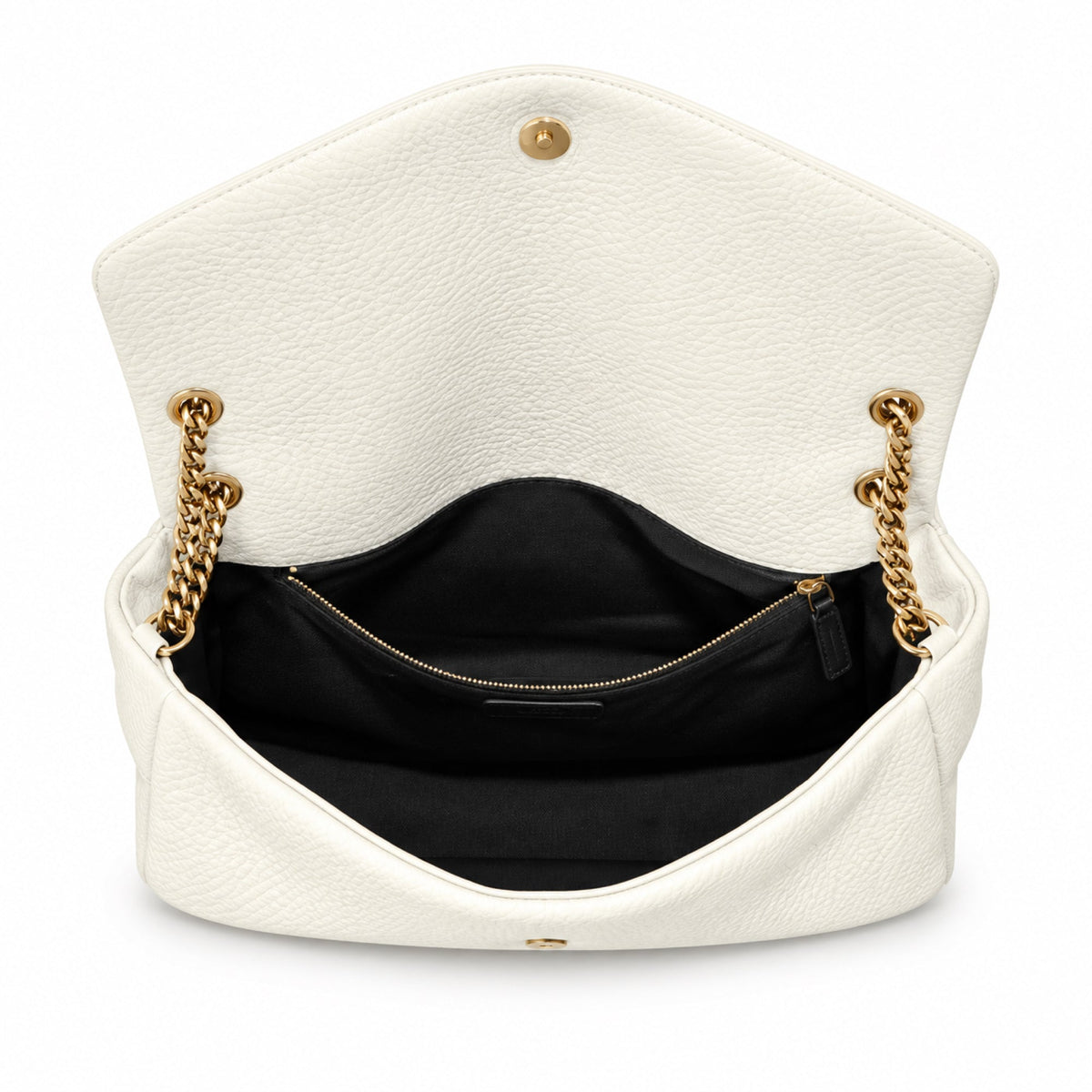Saint Laurent YSL Calypso Chain Bag – Cream Grained Leather