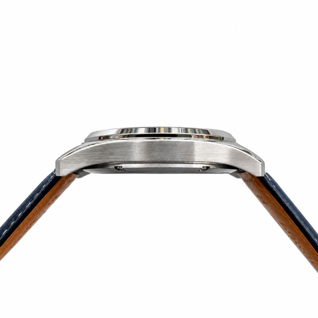 Longines Spirit Blue Dial Navy Leather Automatic Chronometer Watch