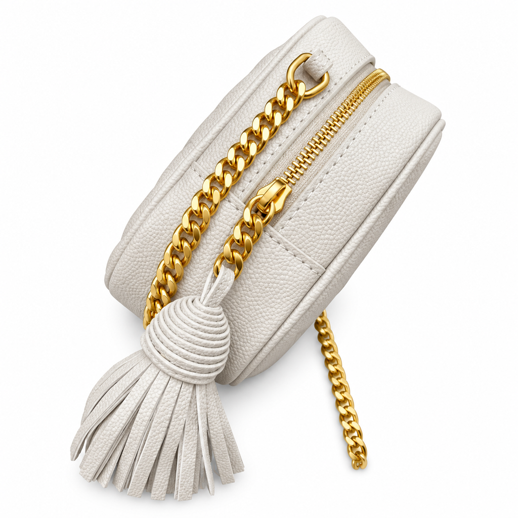YSL Saint Laurent Lou Camera Bag in Cream Matelassé Leather