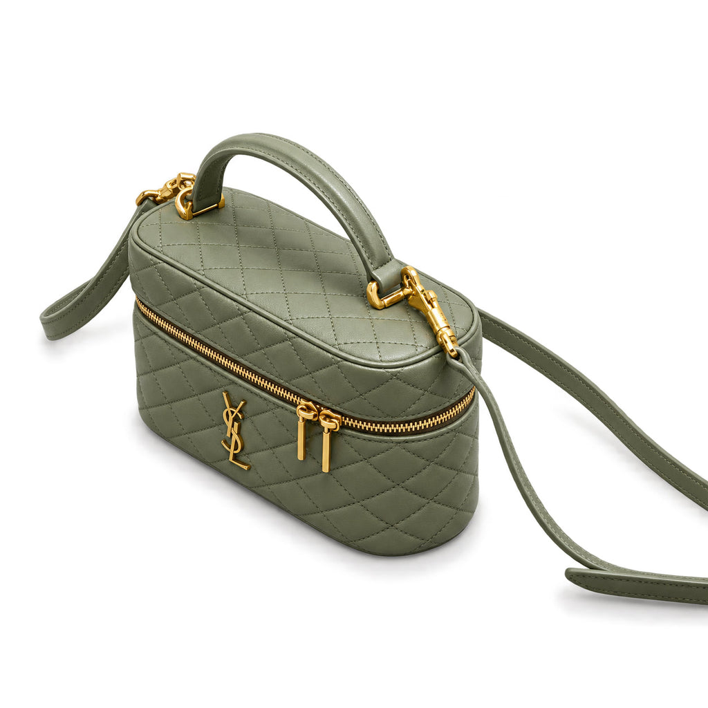YSL Gaby Vanity Bag – Olive Quilted Leather