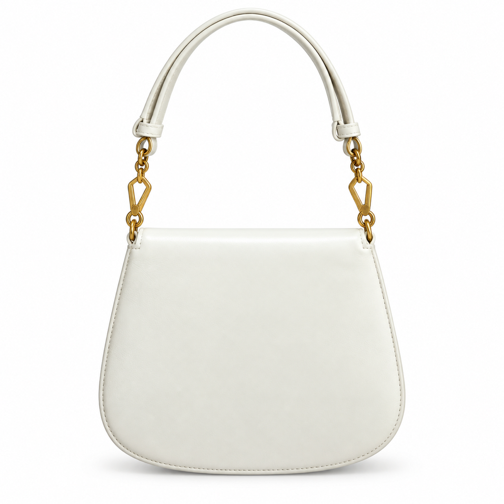 Saint Laurent YSL Voltaire Shoulder Bag – White Leather
