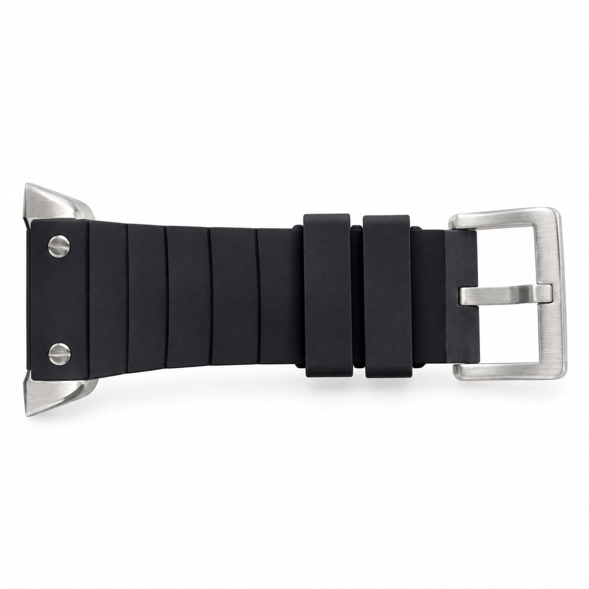 Cartier Santos 100 XL Stainless Steel Black Rubber Bezel White Dial Roman Numeral Black Rubber Strap Automatic Watch