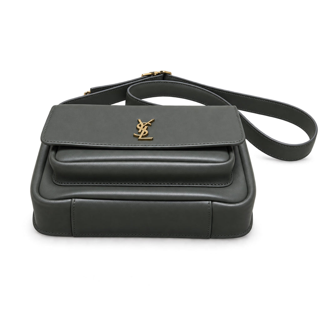 YSL Saint Laurent Solferino Crossbody Bag Dark Grey