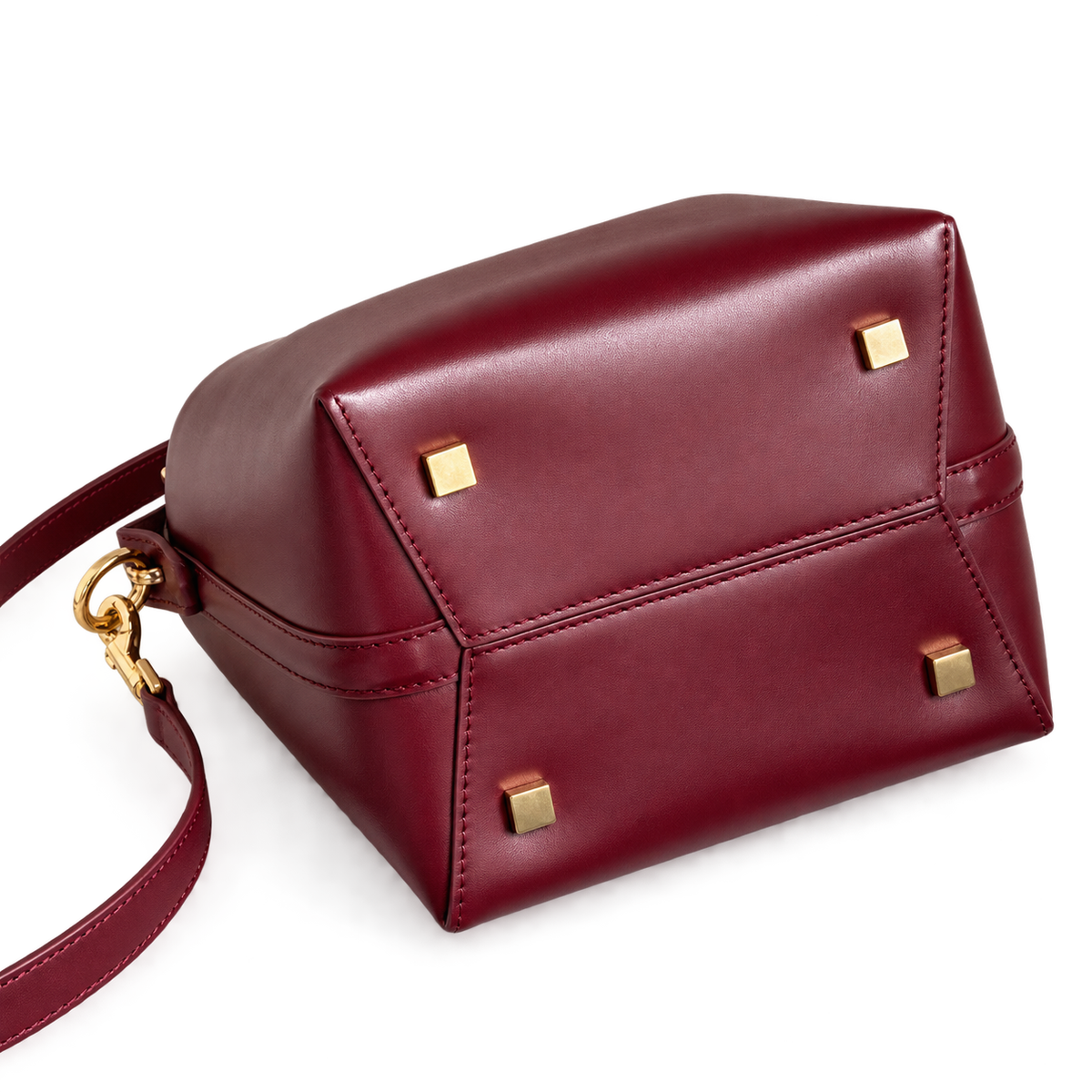 YSL Le 37 Large Bucket Bag – Burgundy Leather