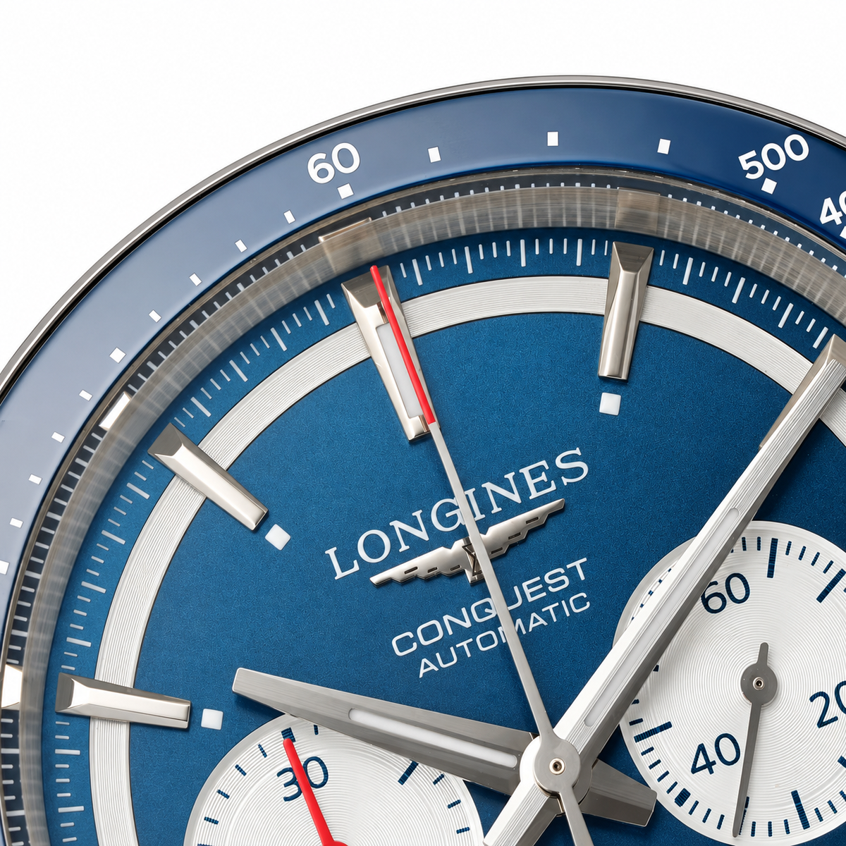 Longines Conquest Automatic Chronograph Blue Dial Blue Bezel