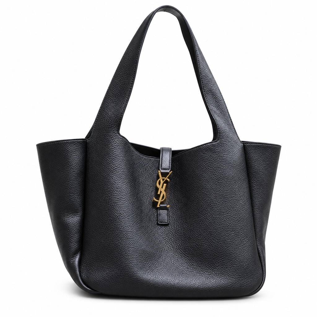YSL Bea Tote Bag – Black Grained Leather