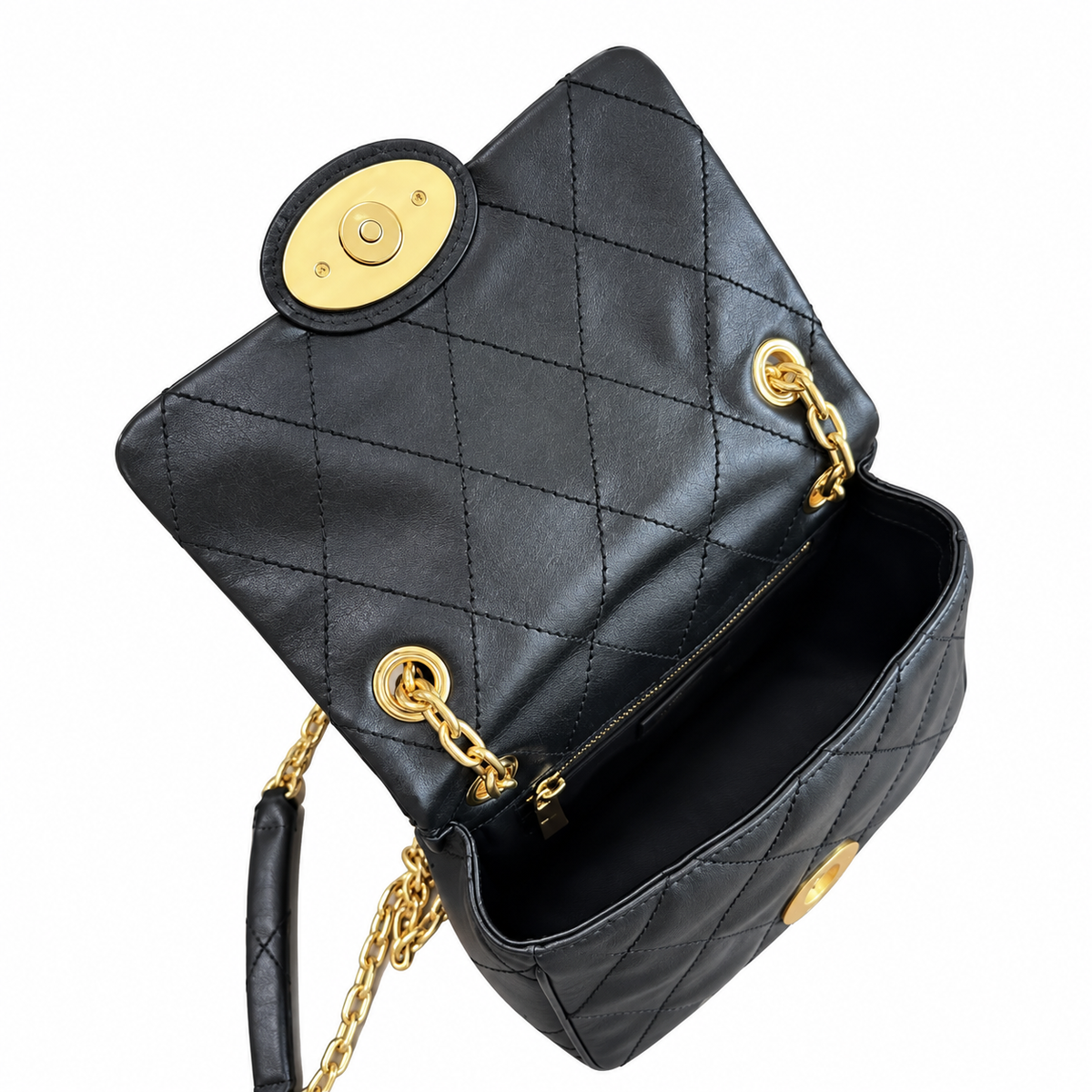 Burberry Noir Elegance Quilted Chain Bag