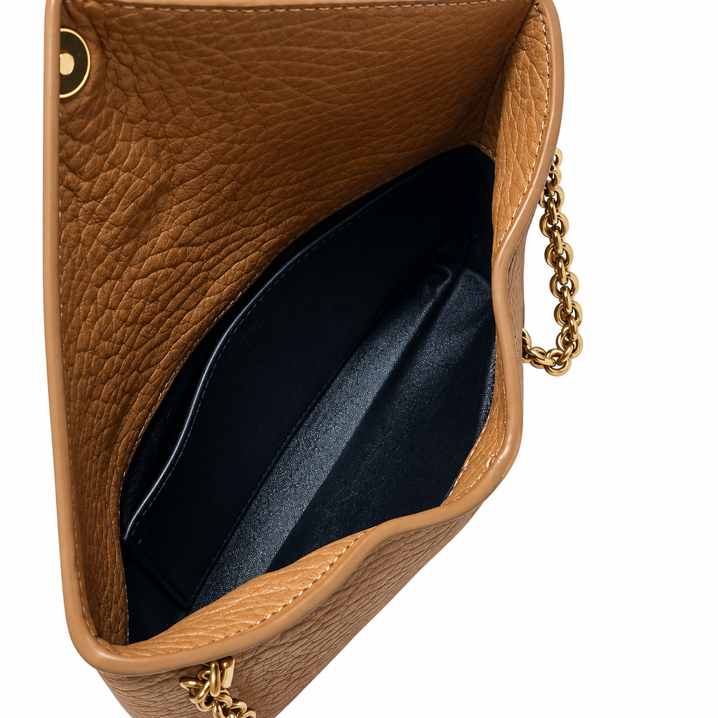 YSL Saint Laurent Envelope Chain Bag Caramel