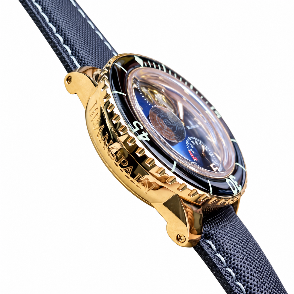 Blancpain Fifty Fathoms Tourbillon – Rose Gold Blue Dial Power Reserve Limited No.1198