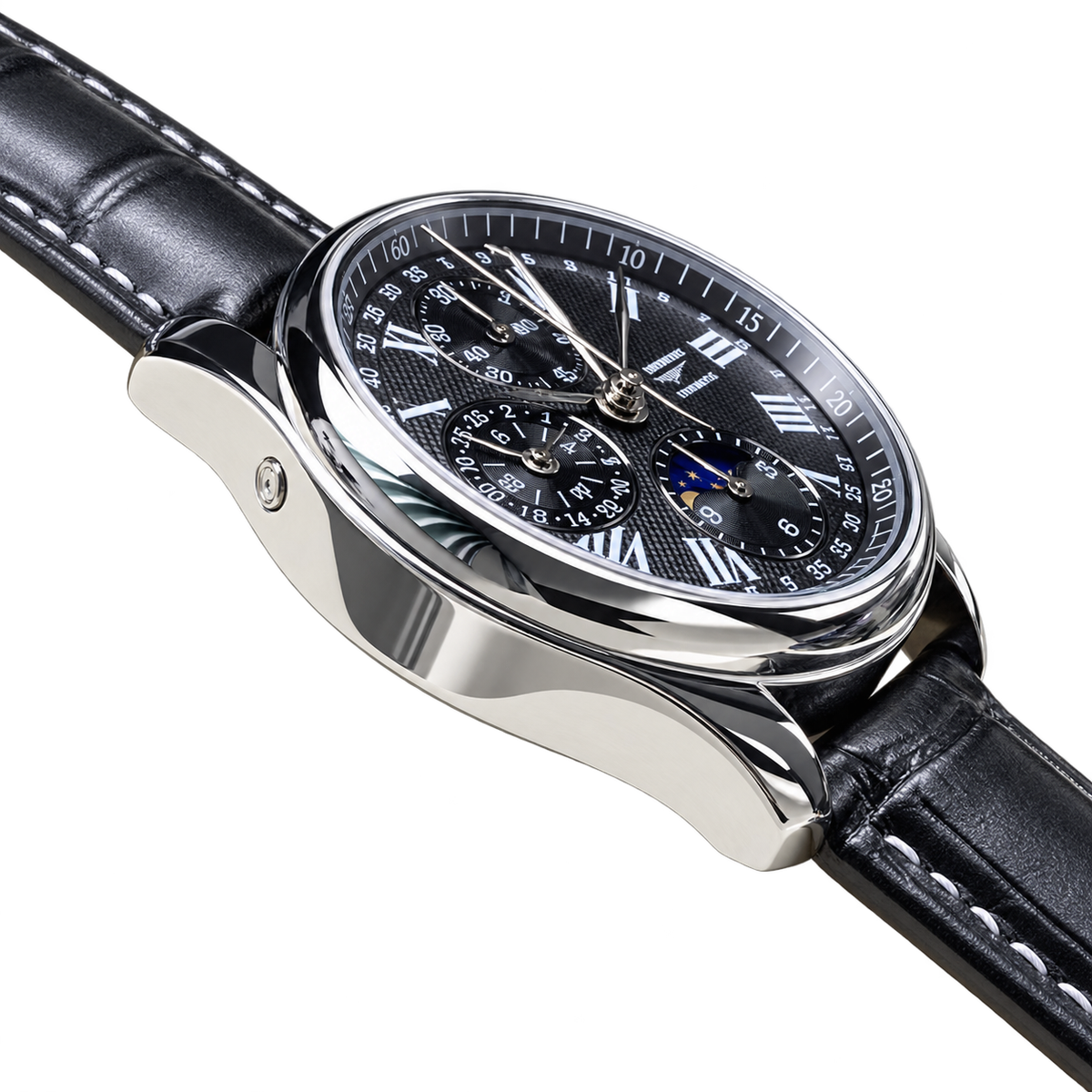 Longines Master Collection Moonphase Chronograph Black Dial