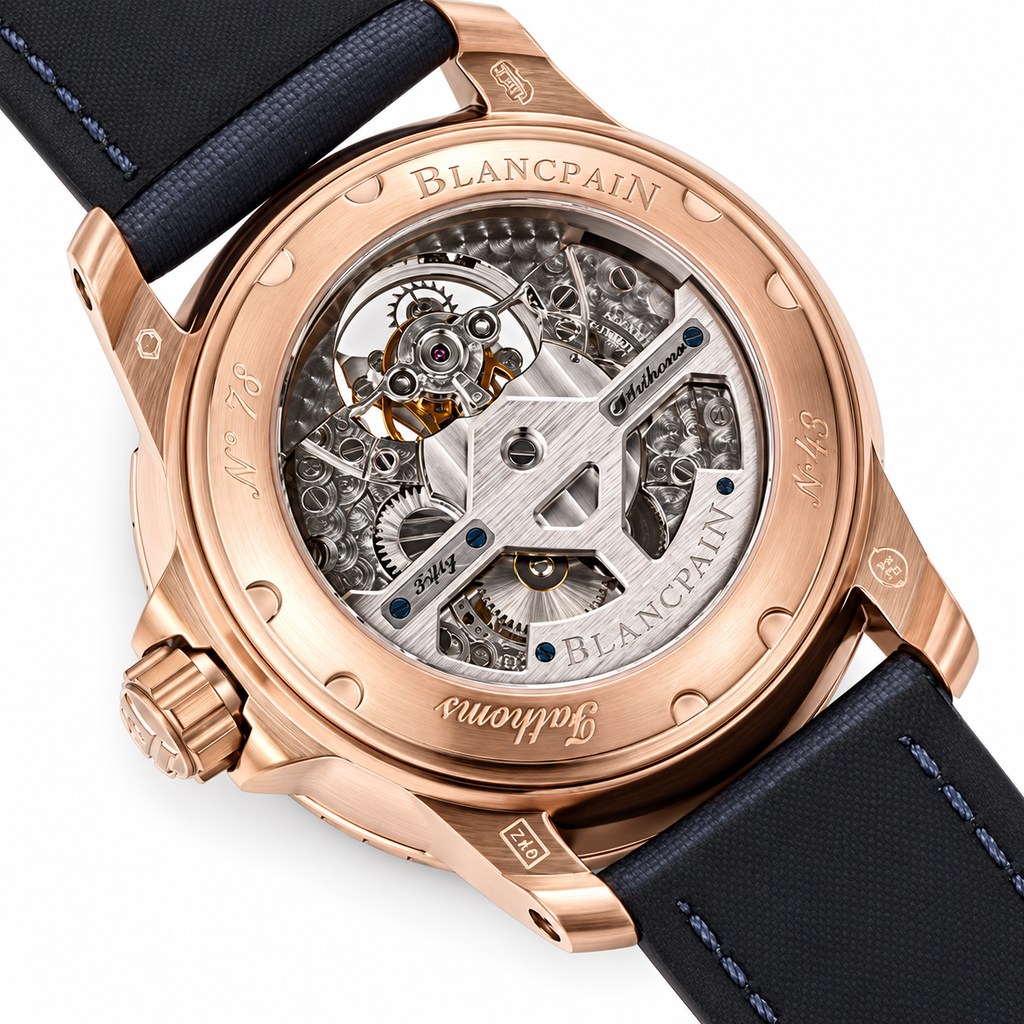 Blancpain Fifty Fathoms Tourbillon Rose Gold Blue Dial Watch