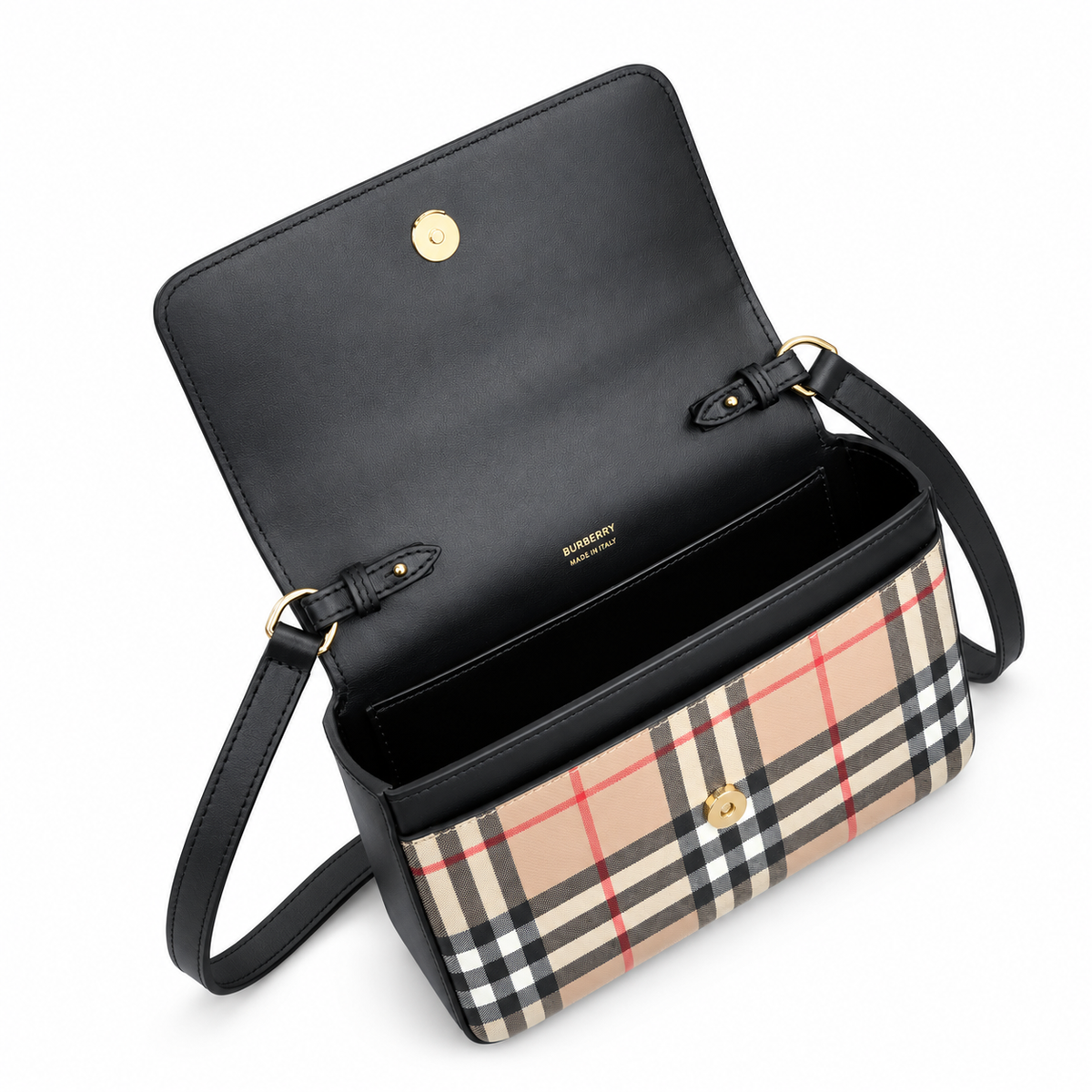 Burberry Heritage Check Flap Bag