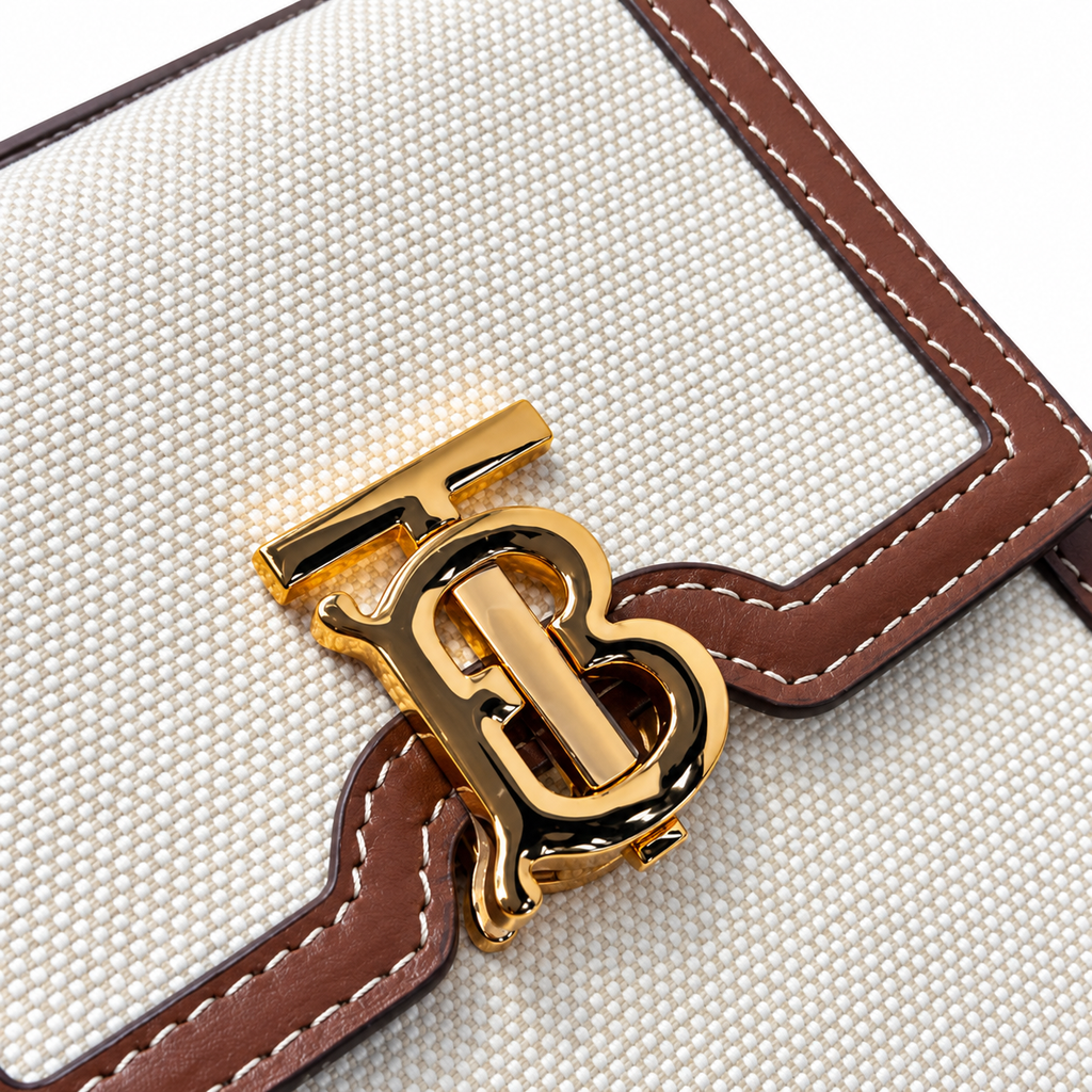 Burberry TB Monogram Cream & Tan Crossbody Bag