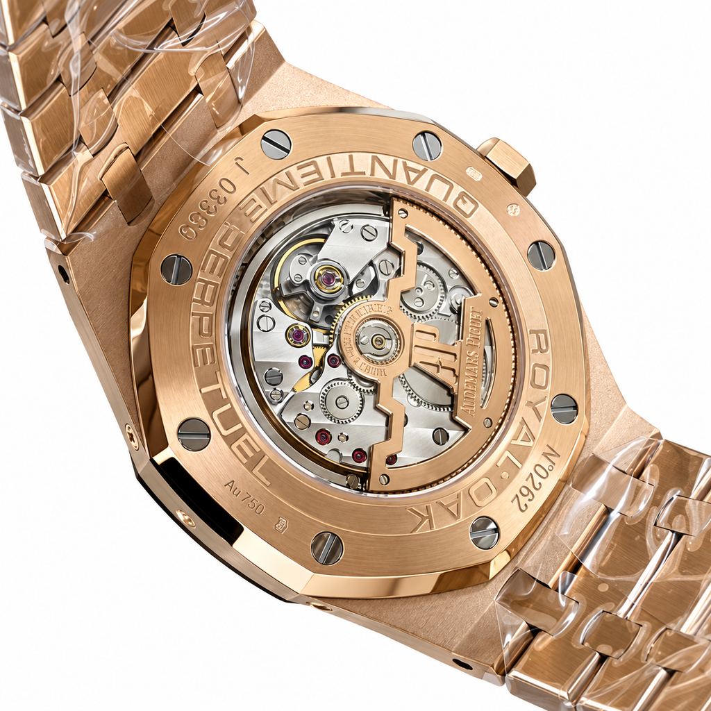 Audemars Piguet Royal Oak Perpetual Calendar Moon Phase Rose Gold Blue