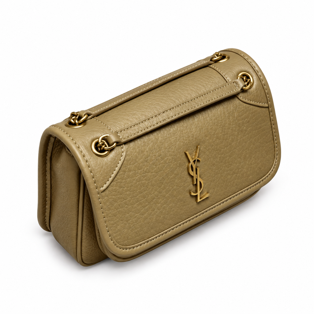 Saint Laurent Niki Medium Top Handle Bag in Khaki
