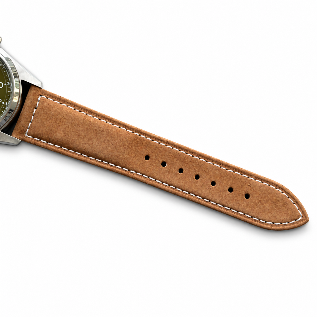 Longines Spirit Automatic Chronometer Watch – Olive Green Dial & Tan Leather Strap