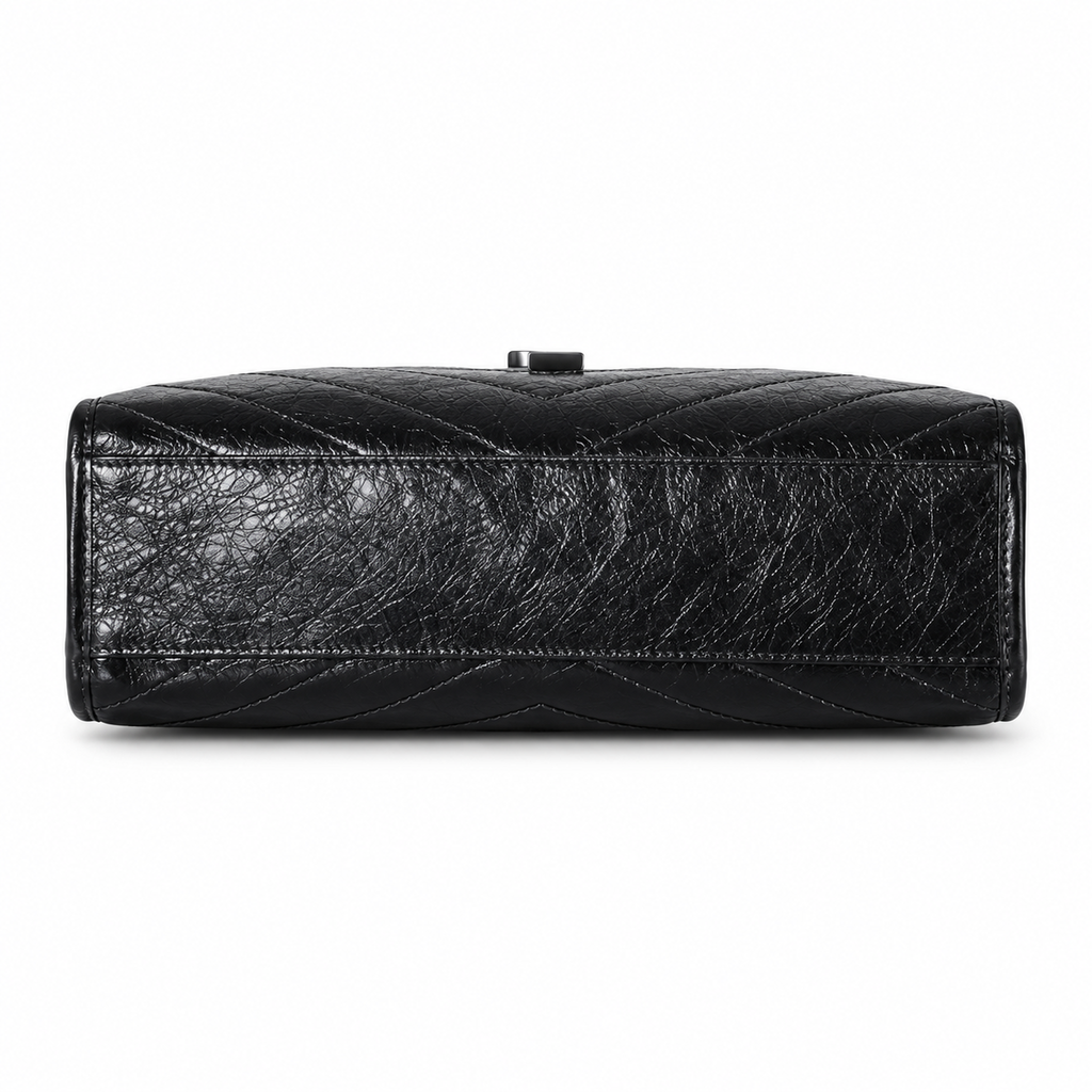 YSL Niki Shopping Bag – Black Quilted Leather