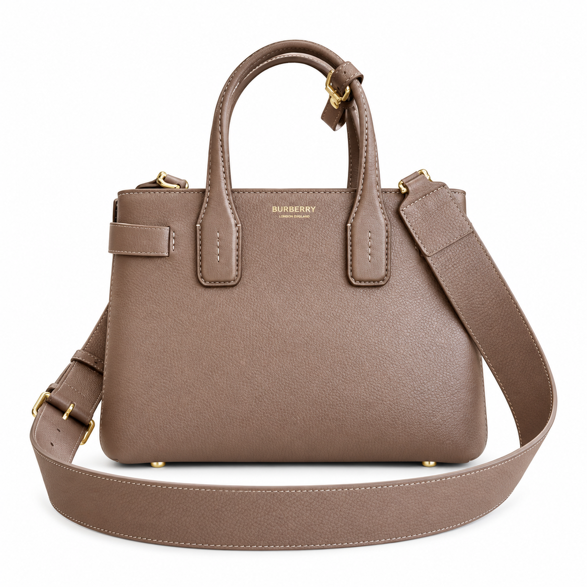 Burberry Taupe Elegance Top Handle Bag
