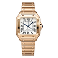 Cartier Santos Rose Gold White Dial Automatic Bracelet Watch – KDY